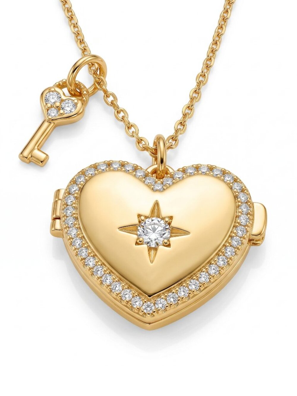 Gold Plated Heart Locket - Charmed Aroma Locket Necklaces Collection